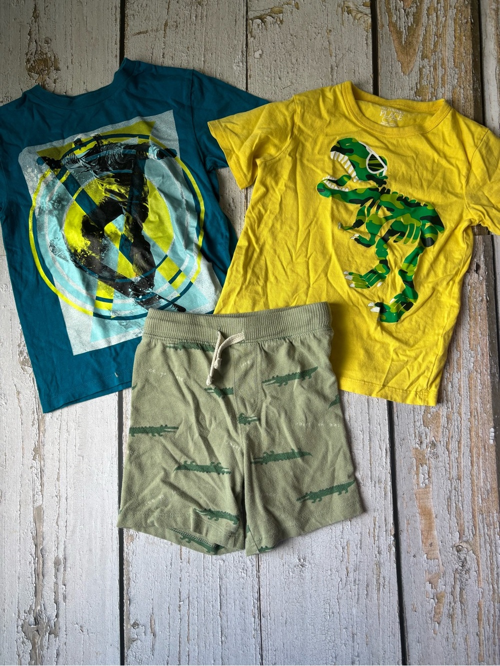 Summertime Bundle for Boys - 2 Vibrant T-Shirts and Shorts 4-5yrs